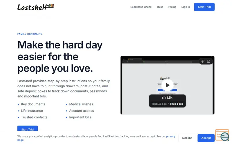 Screenshot of LastShelf