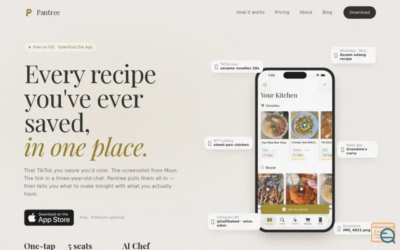 Screenshot of Pantree