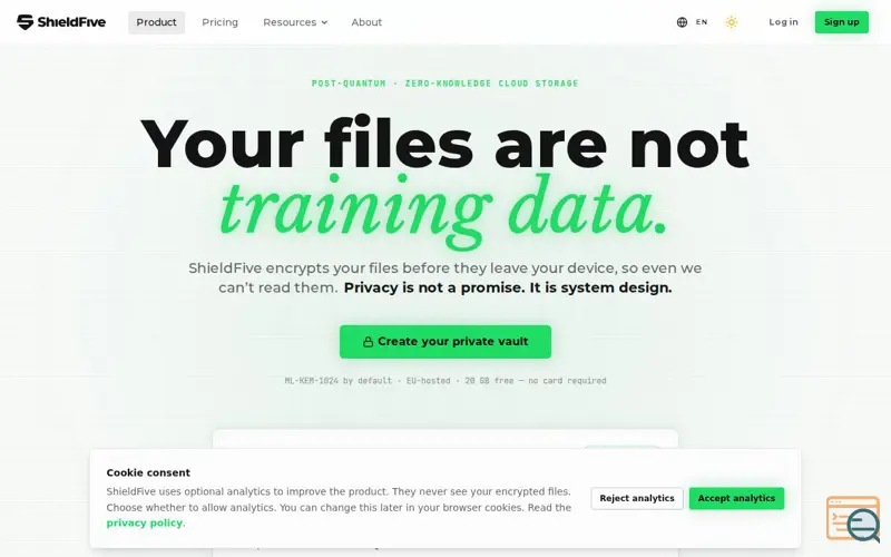 Screenshot of ShieldFive