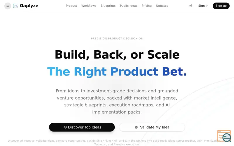 Screenshot of Gaplyze