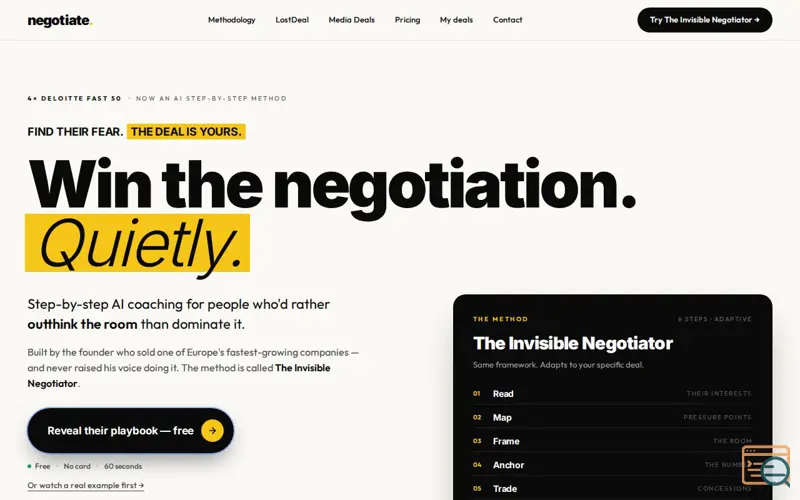 Screenshot of NegotiatePro