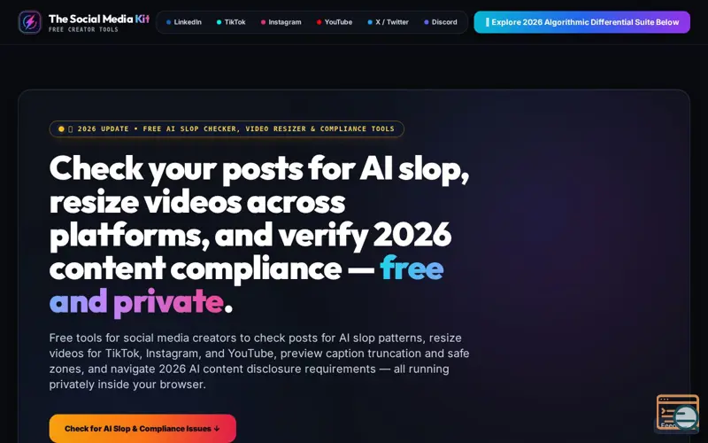 Screenshot of The Social Media Kit