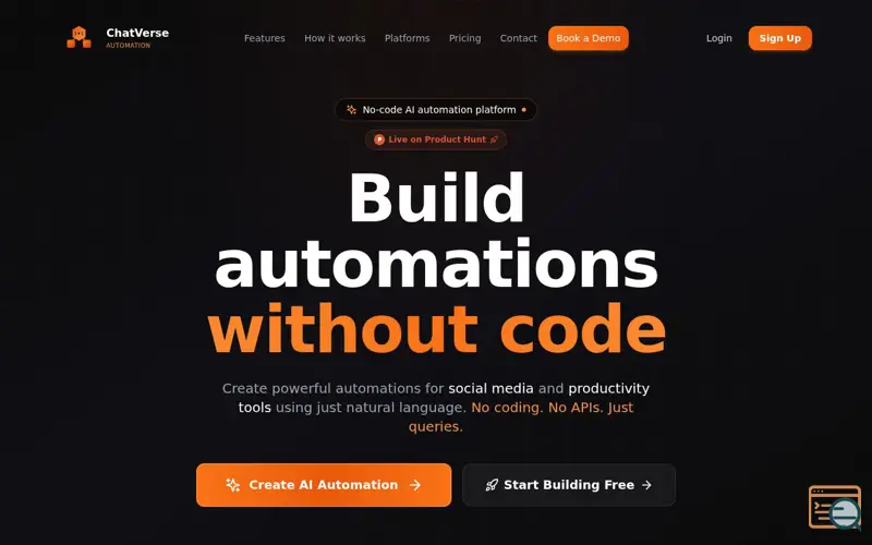 Screenshot of ChatVerse.io