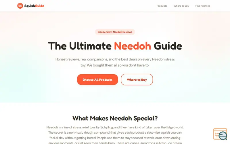 Screenshot of SquishGuide