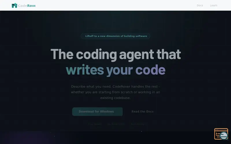 Screenshot of CodeRover