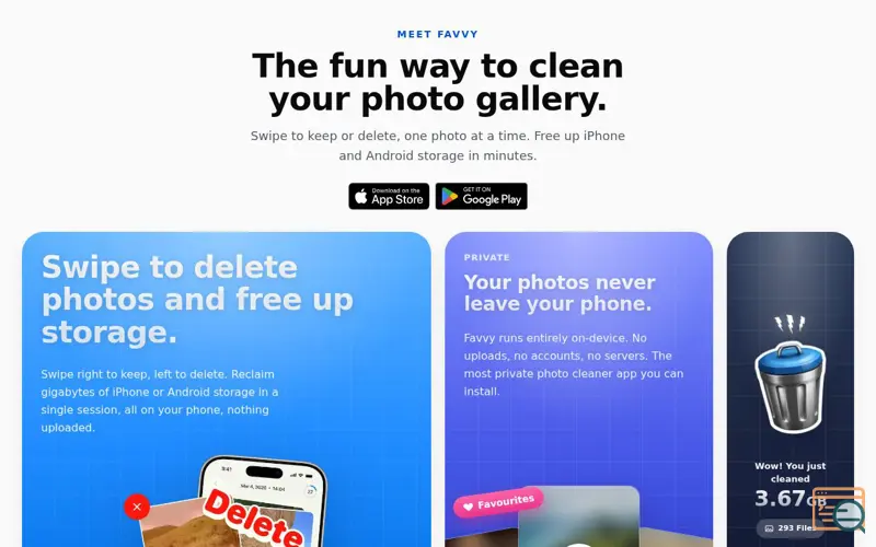 Screenshot of Favvy: Clean your photos