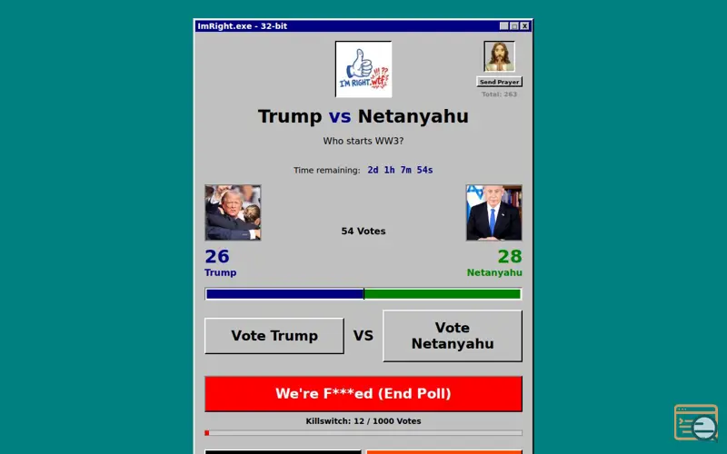 Screenshot of ImRight.wtf