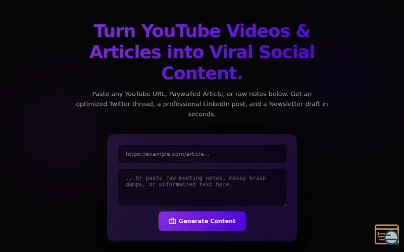 Screenshot of Content Spark