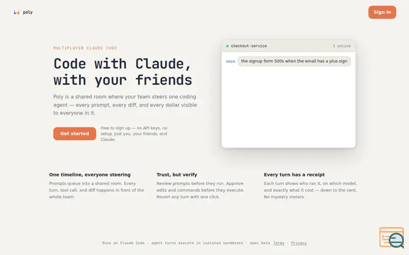Screenshot of Poly