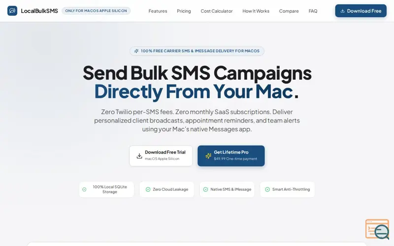 Screenshot of LocalBulkSMS — Send Bulk SMS From Your Mac, 100% Free