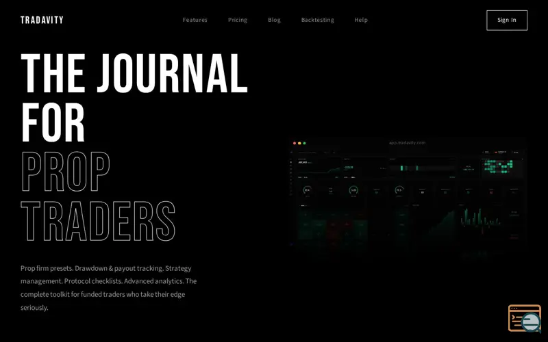Screenshot of Tradavity