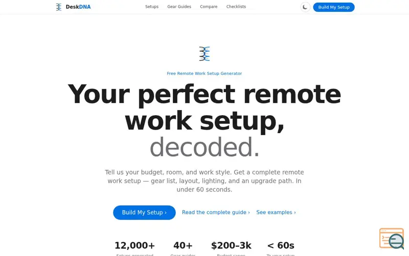 Screenshot of DeskDNA, a launch using Amazon Publisher Services