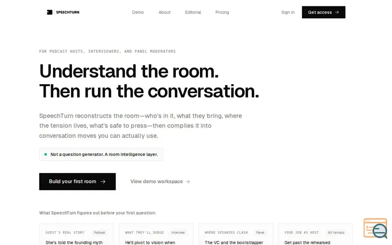 Screenshot of SpeechTurn