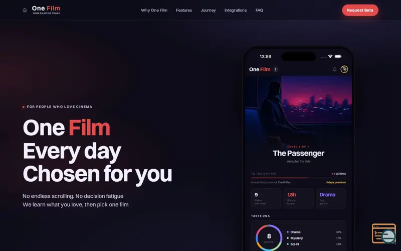 Screenshot of One Film