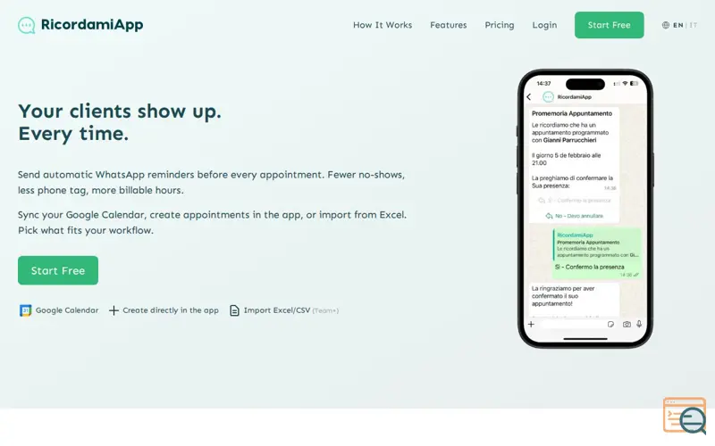 Screenshot of RicordamiApp