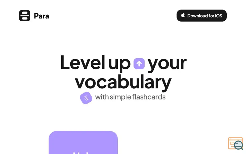 Screenshot of Para Flashcards