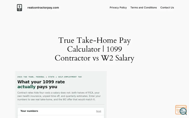 Screenshot of RealContractorPay