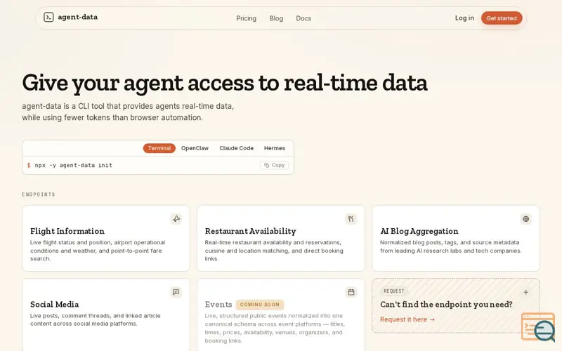 Screenshot of Agent-data