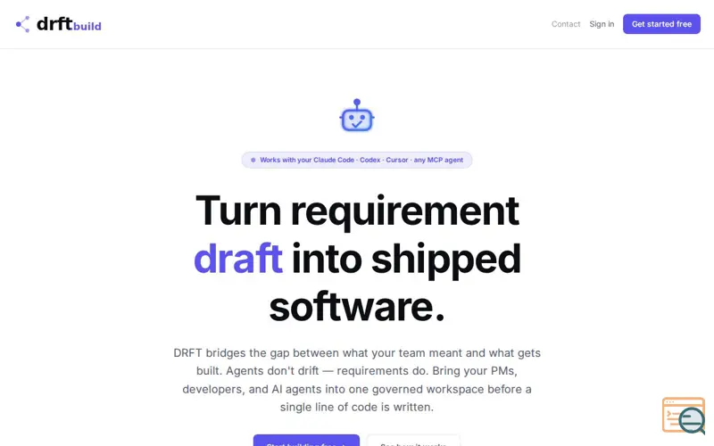 Screenshot of DRFT.build