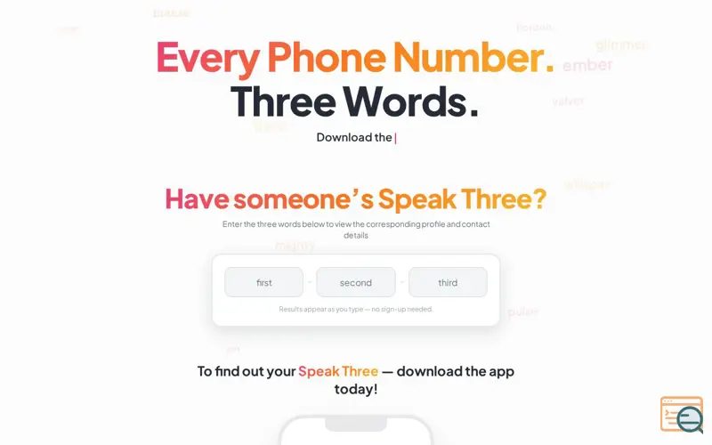 Screenshot of SpeakThree