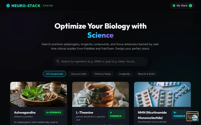 Screenshot of Neuro-Stack