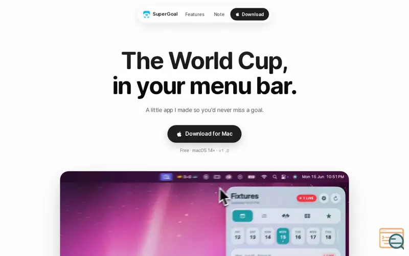 Screenshot of SuperGoal 