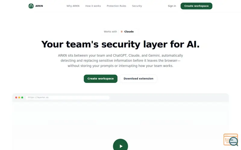 Screenshot of ARKN