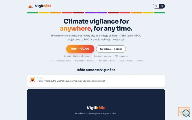 Screenshot of Vigilhélie