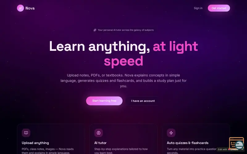 Screenshot of NovaQ