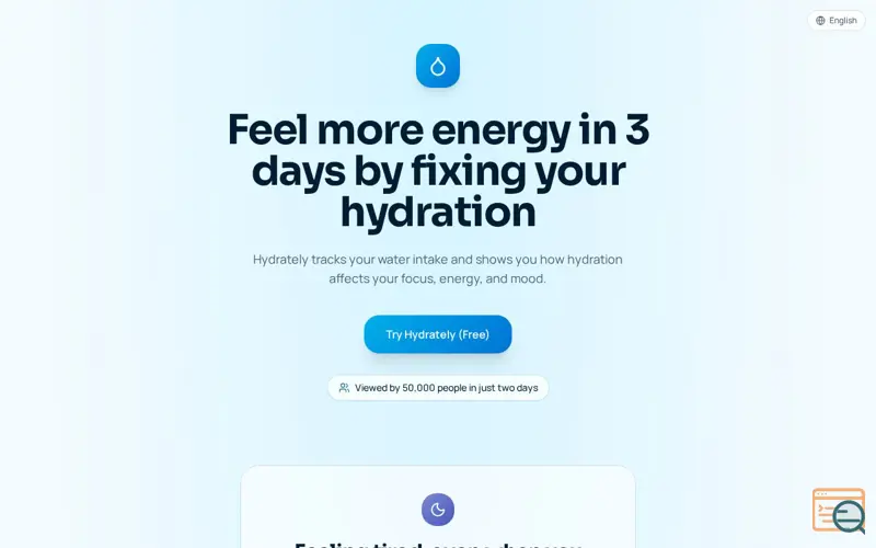 Screenshot of GetHydrately
