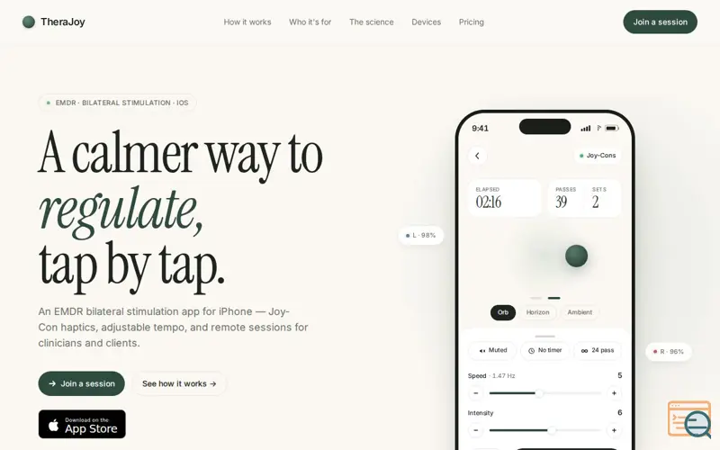Screenshot of TheraJoy