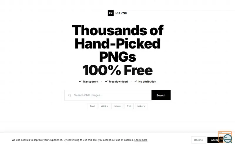 Screenshot of PIXPNG.COM