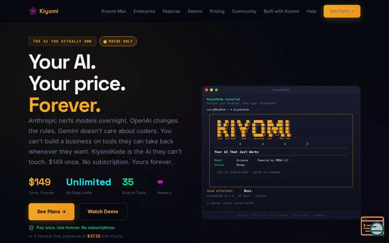 Screenshot of KiyomiKode