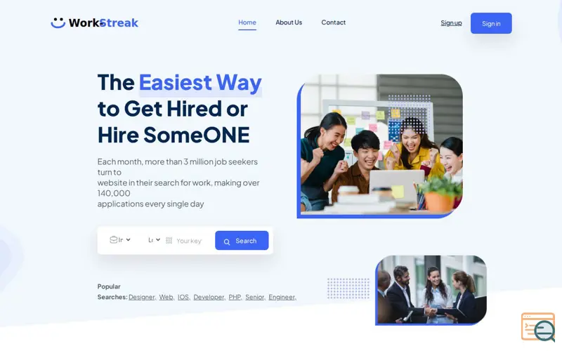 Screenshot of Work-Streak