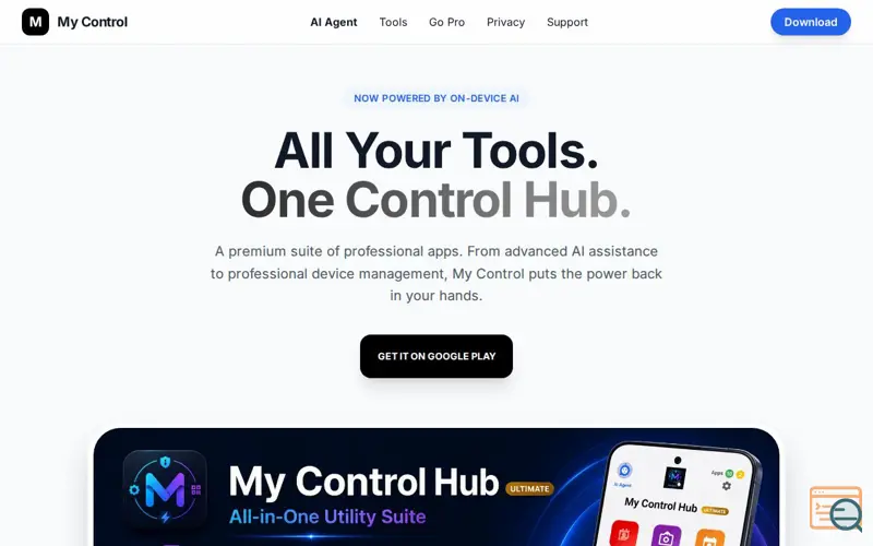 Screenshot of My Control - AI Utility Hub
