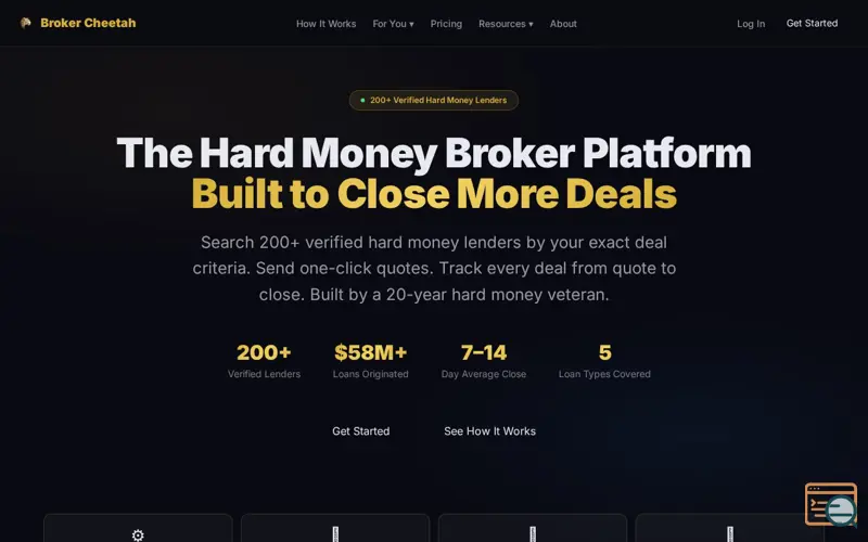 Screenshot of Broker Cheetah