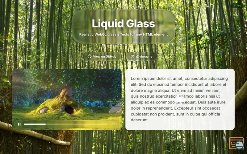 Screenshot of LiquidGlass