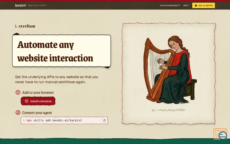 Screenshot of Harpist