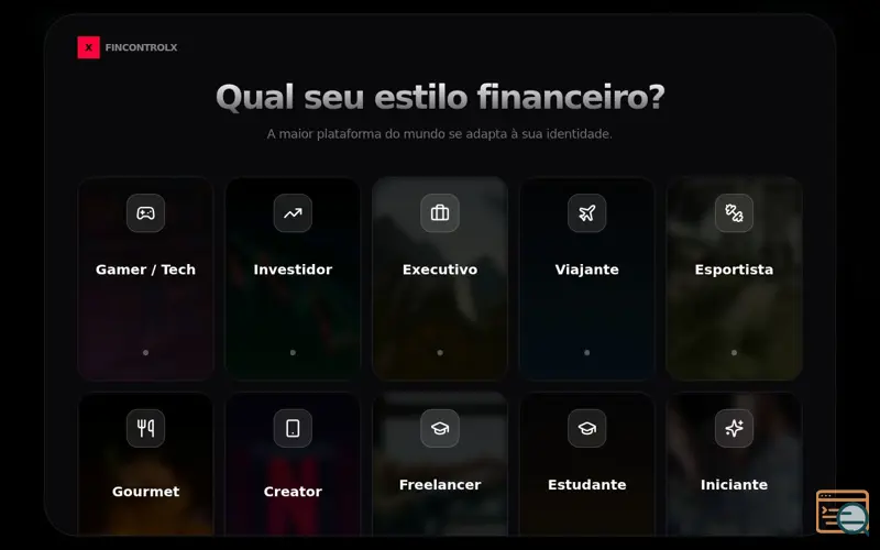 Screenshot of FinControlX