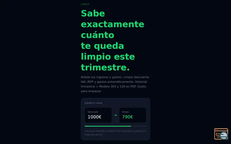 Screenshot of Limpio