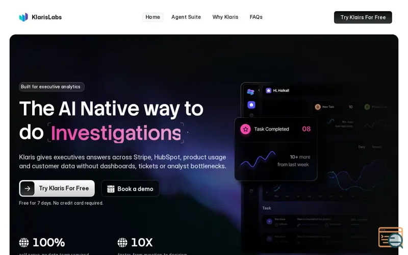 Screenshot of Klaris
