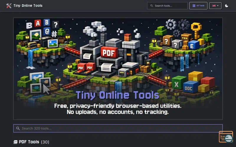 Screenshot of Tiny-Online.Tools