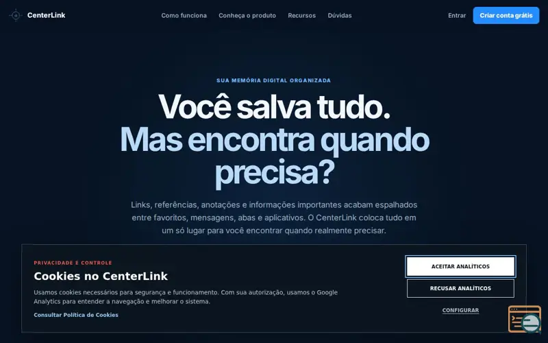 Screenshot of CenterLink
