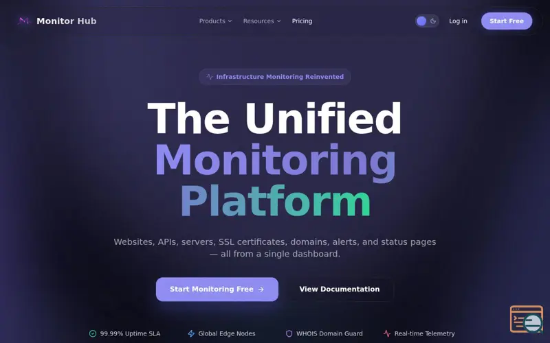 Screenshot of Monitor Hub