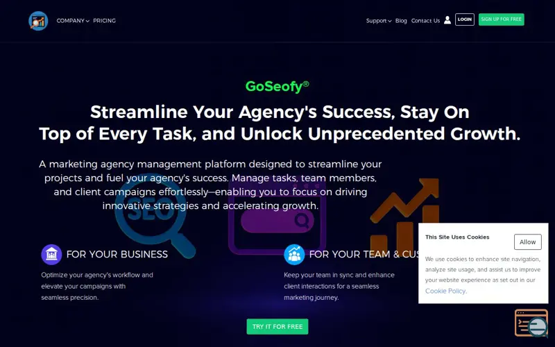 Screenshot of GoSeofy