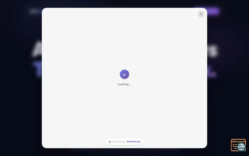 Screenshot of AskCanvas