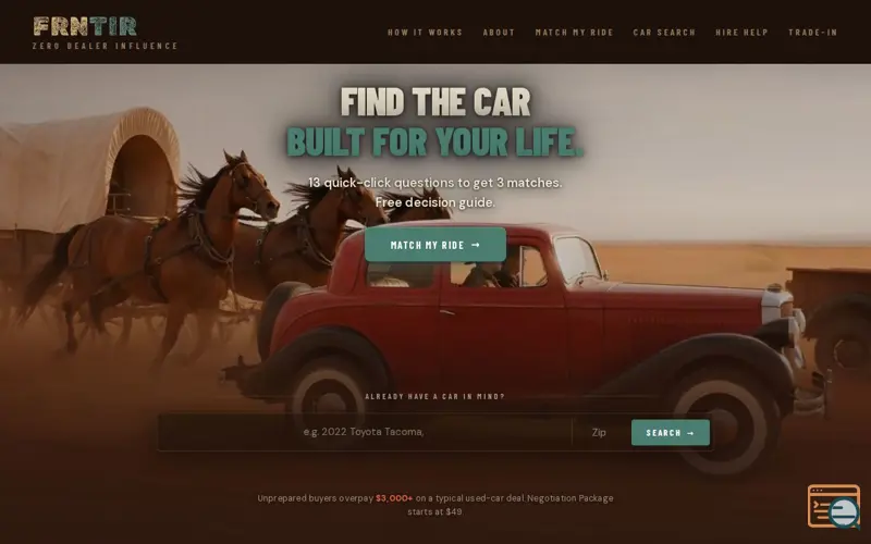 Screenshot of FRNTIR
