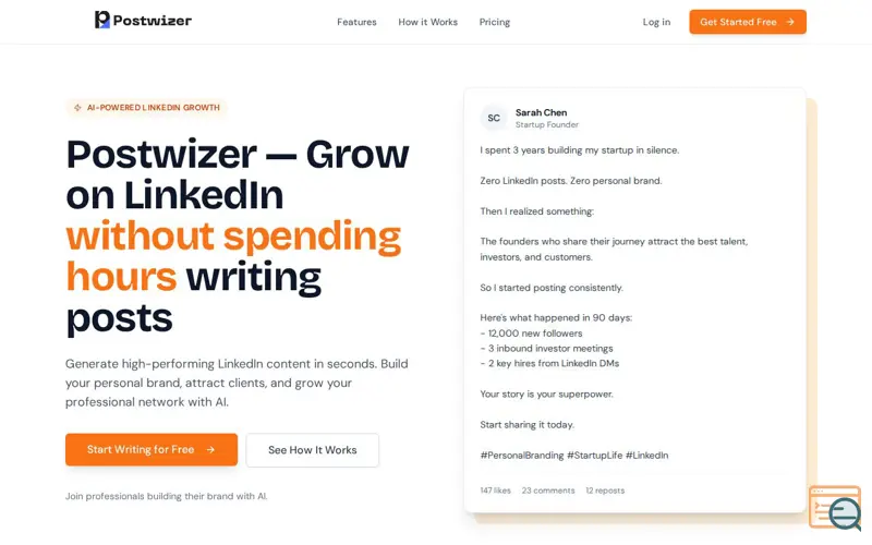 Screenshot of Postwizer