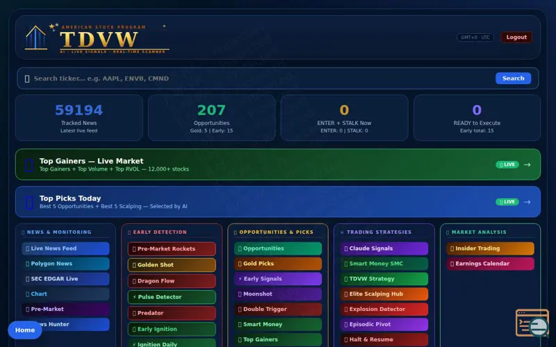 Screenshot of TDVW Scanner