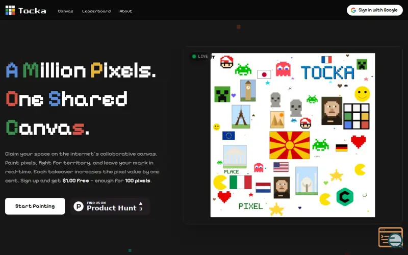 Screenshot of Tocka